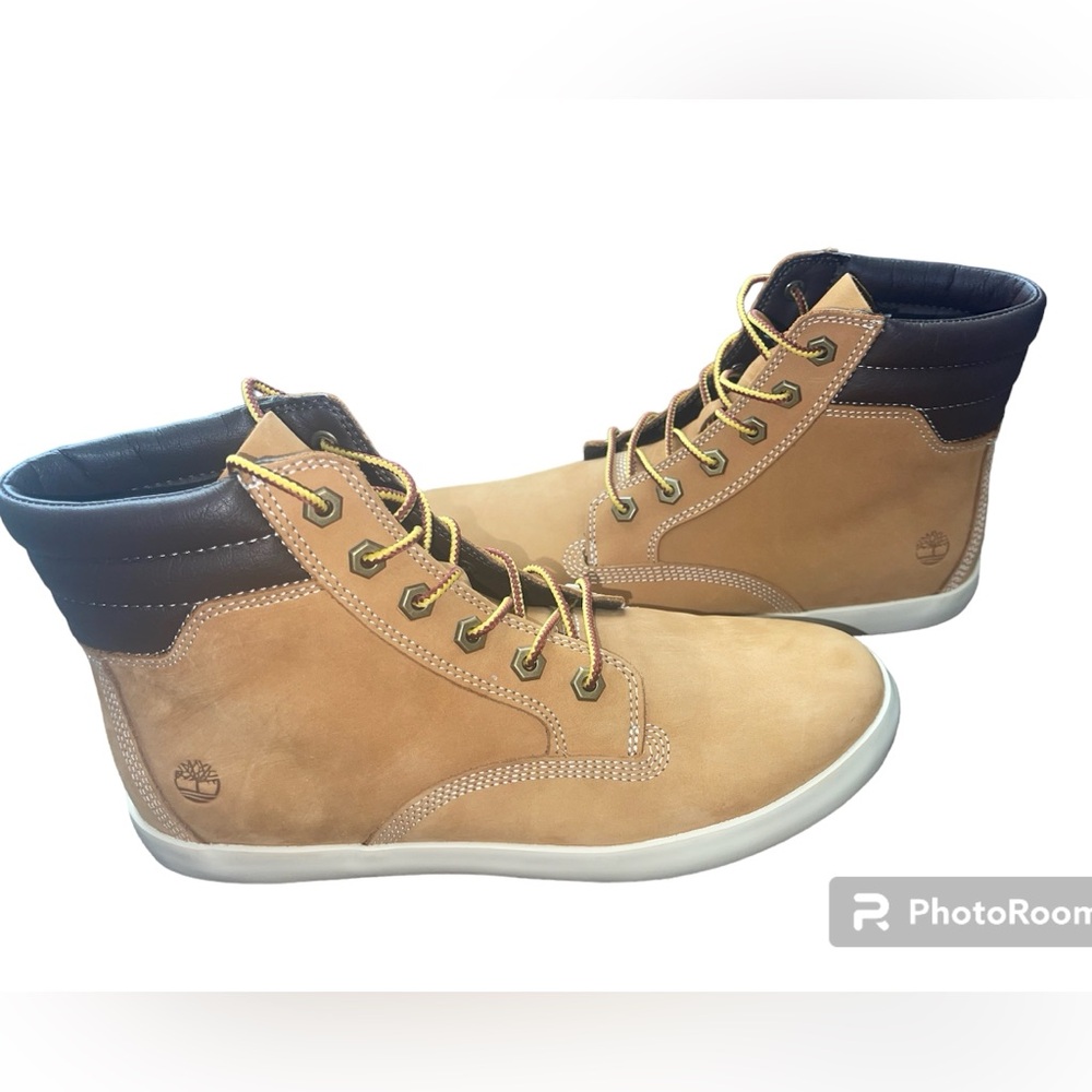 Timberland Suede Colorblock Pattern Lace-Up Boots Size 10